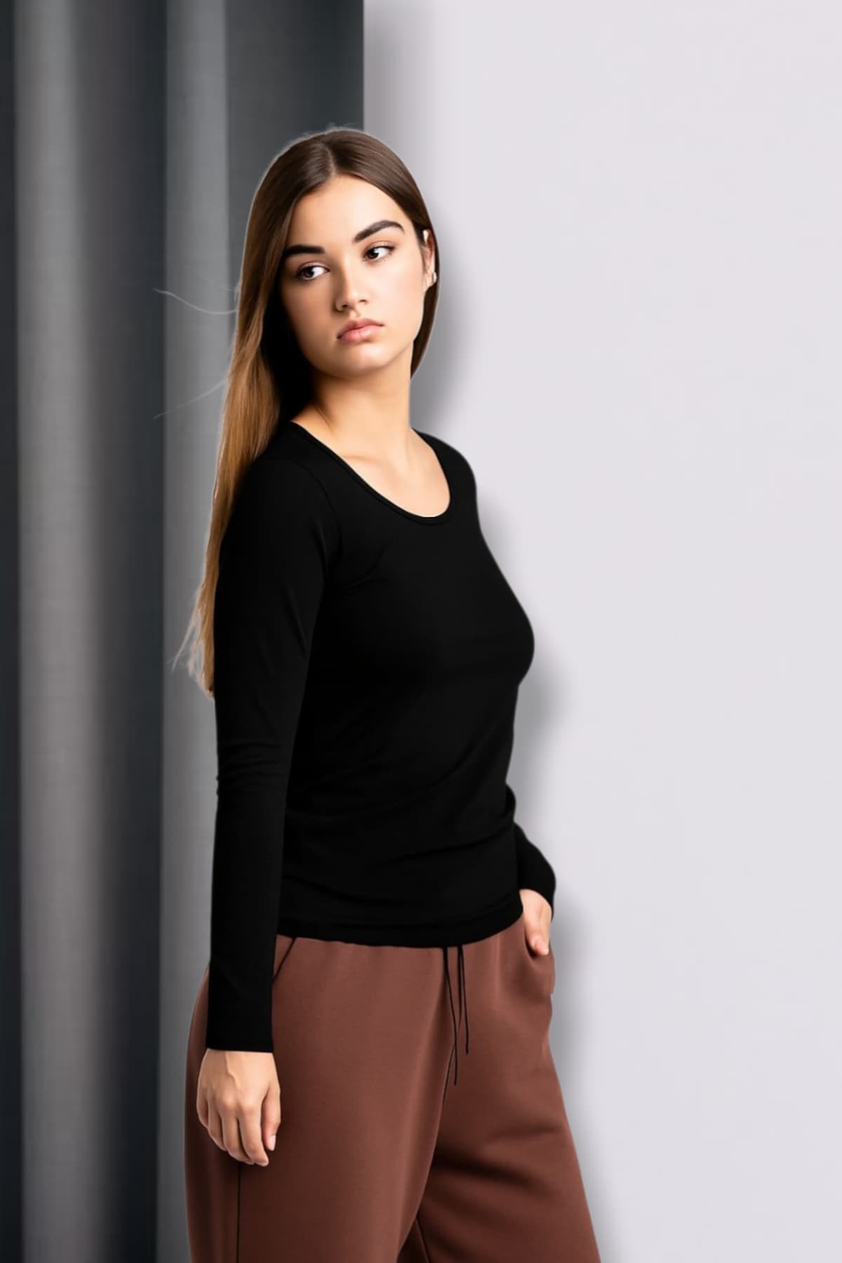 Pack X2 Camiseta En Algodon Lycra (NEGRO)